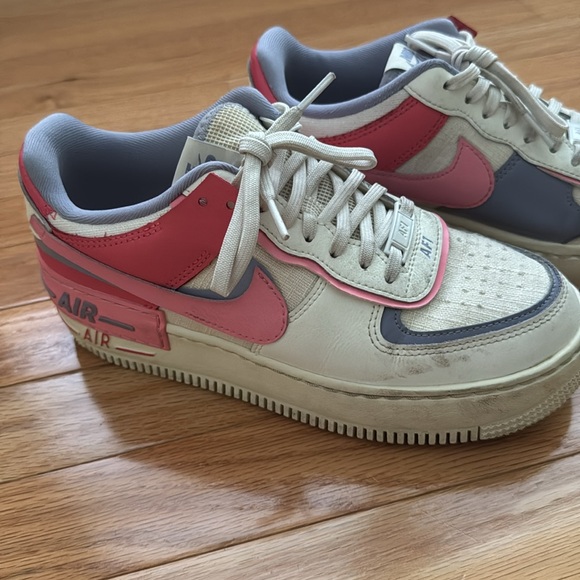 Nike AF1, size 6.5, Pink, purple, and cream sneakers - Picture 2 of 8